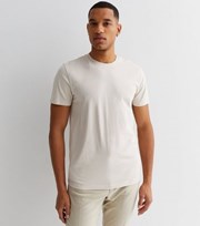 New Look Cream Short Sleeve Crew Neck T-Shirt